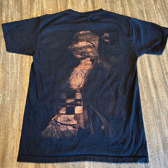 Nezuko Demon Slayer Anime Double Sided Graphic T-Shirt Black, Small - Picture 6 of 6